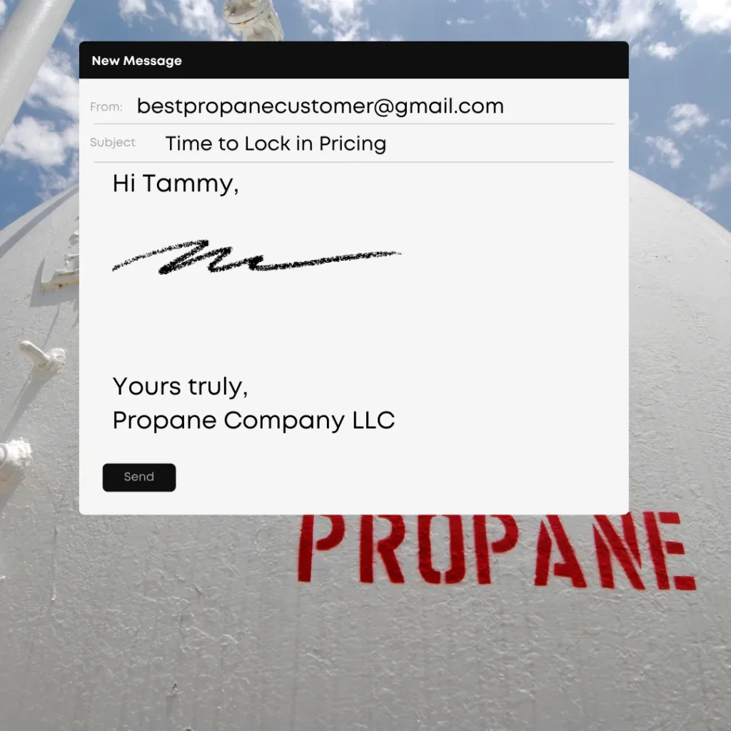 Propane marketing email