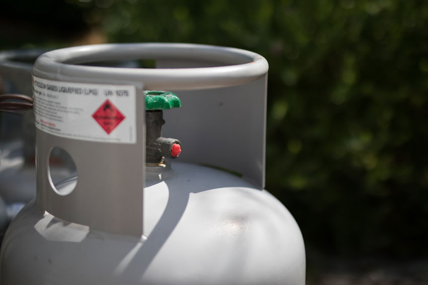 outdoor gas tank