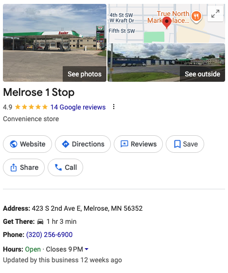 Melrose 1 Stop Google Business Profile